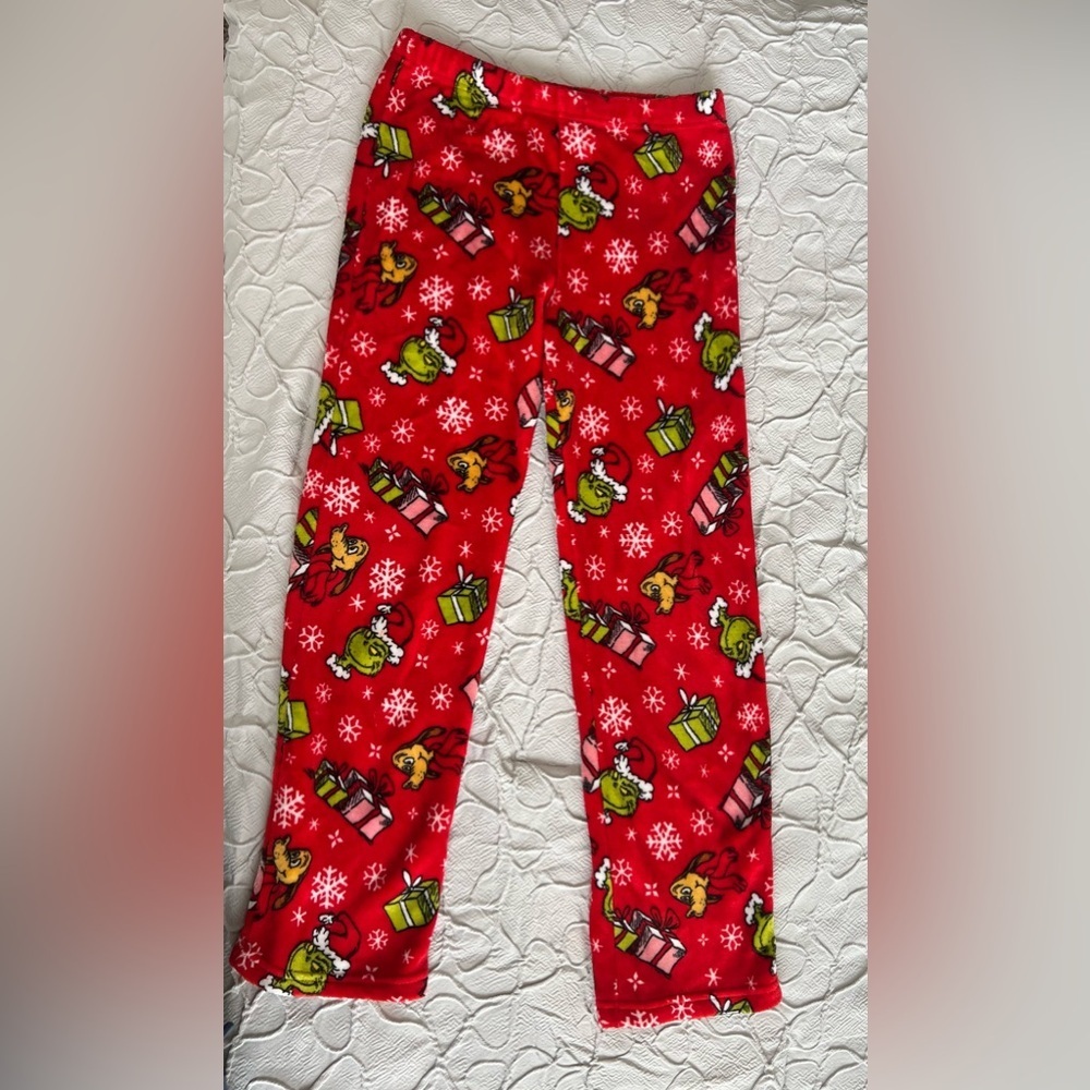 Dr. Seuss The Grinch Pajama Sleepwear Red Soft Pants US Women Size M‎ (0541) - Picture 2 of 12